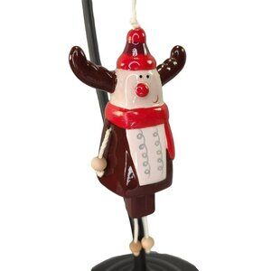 Mamas and Papas Hanging Rudolph Reindeer Bell Ornament 2010 Ceramic UK Boxed